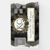 Schwarzes Gold Lehrer Dankeschön Foto Banner (Vertikal)