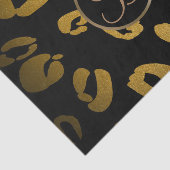 Schwarzes Gold Leopard Gepard Monogramm Buchstabe  Seidenpapier (Ausschnitt)