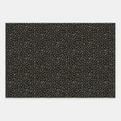 Schwarzes Gold Liebe Hörmuster Geschenkpapier Set (Vorderseite 3)