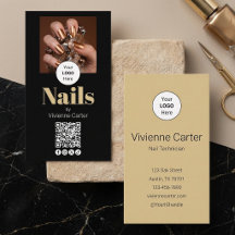 Schwarzes Gold Logo QR Code Foto Nagelstudio