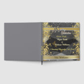 Schwarzes & Gold Marmordesign  Gästebuch (Voll)