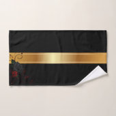 Schwarzes Gold mit Rose Badhandtuch Set (Handtuch)
