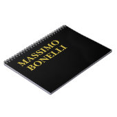 Schwarzes Gold Modern Minimalistisch Elegant Ihr N Notizblock (Linke Seite)