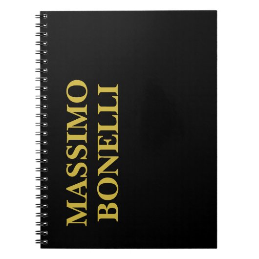 Schwarzes Gold Modern Minimalistisch Elegant Ihr N Notizblock (Vorderseite)