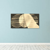 Schwarzes Gold Moderne Abstrakte Canvas-Leinwand Leinwanddruck (Insitu (Holzboden))