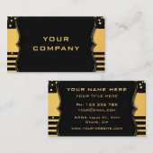 Schwarzes Gold Moderne Berufliche Visitenkarte (Vorne/Hinten)