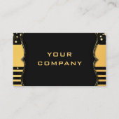 Schwarzes Gold Moderne Berufliche Visitenkarte (Vorderseite)