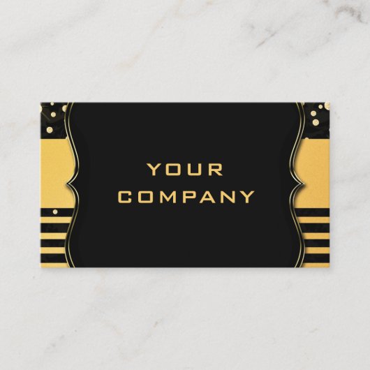 Schwarzes Gold Moderne Berufliche Visitenkarte (Vorderseite)
