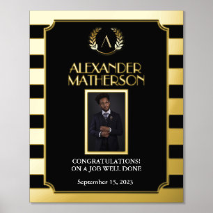 Schwarzes Gold Moderne Foto Glückwünsche gut gemac Foliendrucke