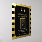 Schwarzes Gold Moderne Foto Glückwünsche gut gemac Foliendrucke (Ablage )