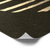 Schwarzes Gold Moderne moderne Abstrakte Mauer Poster (Ecke)