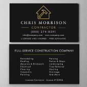 Schwarzes Gold Modernes Gebäude Visitenkarte