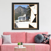 Schwarzes Gold Modernes Geometrisches Abstrakt Leinwanddruck (Insitu (Wohnzimmer))