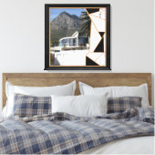 Schwarzes Gold Modernes Geometrisches Abstrakt Leinwanddruck (Insitu (Schlafzimmer))