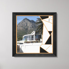 Schwarzes Gold Modernes Geometrisches Abstrakt Leinwanddruck