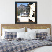 Schwarzes Gold Modernes Geometrisches Abstrakt Leinwanddruck (Insitu (Schlafzimmer))