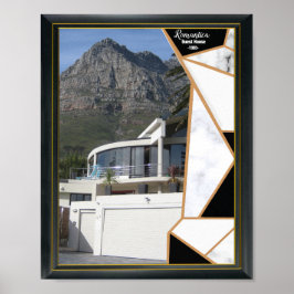 Schwarzes Gold Modernes Geometrisches Abstrakt Poster