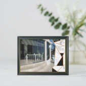 Schwarzes Gold Modernes Geometrisches Abstrakt Postkarte (Stehend Vorderseite)