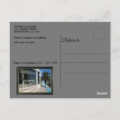 Schwarzes Gold Modernes Geometrisches Abstrakt Postkarte (Rückseite)