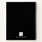 Schwarzes Gold Monogramm Initialen minimalistisch  Notizblock (Rückseite)