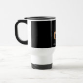 Schwarzes Gold Monogramm Initialen moderne elegant Reisebecher (Links)