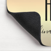 Schwarzes Gold-Monogramm Mousepad (Ecke)
