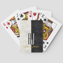 Schwarzes Gold Monogramm