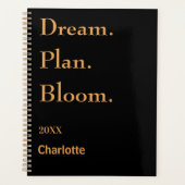 Schwarzes Gold Motivationszitat 2026 Planer (Vorderseite)