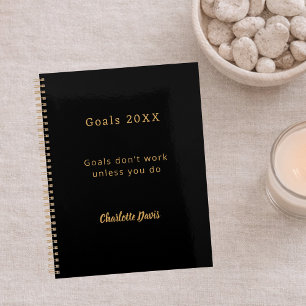 Schwarzes Gold Motivationszitat Ziele Planer