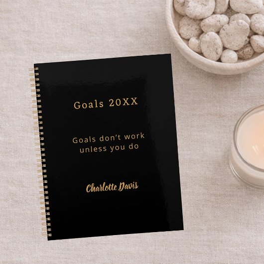 Schwarzes Gold Motivationszitat Ziele Planer