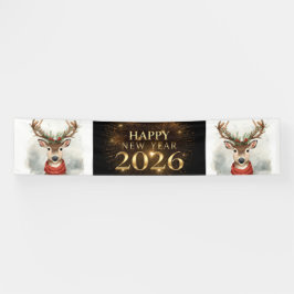 Schwarzes Gold neues Jahr Party-Banner Banner