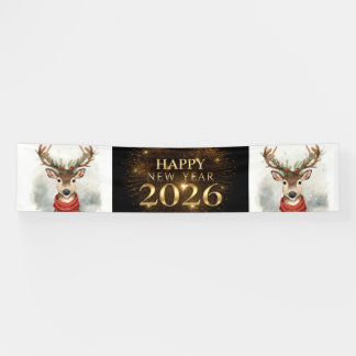 Schwarzes Gold neues Jahr Party-Banner Banner