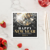 Schwarzes Gold Neujahrsfeier Serviette (Beispiel)