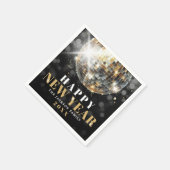 Schwarzes Gold Neujahrsfeier Serviette (Ecke)