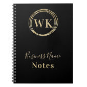 Schwarzes Gold Notizblock (Vorderseite)