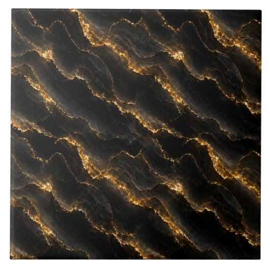 Schwarzes Gold-Onyx-Marmor nahtloses Muster Fliese (Vorderseite)