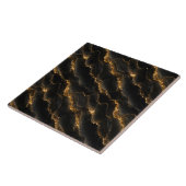 Schwarzes Gold-Onyx-Marmor nahtloses Muster Fliese (Seite)