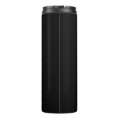 Schwarzes Gold personalisierter Name und Monogramm Thermosbecher (Rückseite)