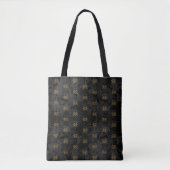 Schwarzes Gold Pirate Skull and Bones Pattern Tasche (Vorderseite)