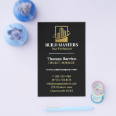 Schwarzes Gold Professioneller Baukonstrukteur Flyer (Einzeln)