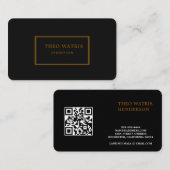 Schwarzes Gold QR-Code bearbeiten Visitenkarte (Vorne/Hinten)