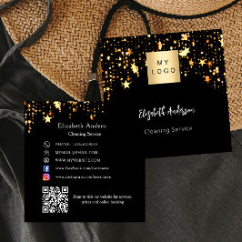 Schwarzes Gold - QR-Logo Quadratische Visitenkarte