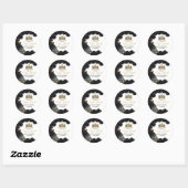 Schwarzes Gold Quinceañera Individueller Aufkleber (Blatt)