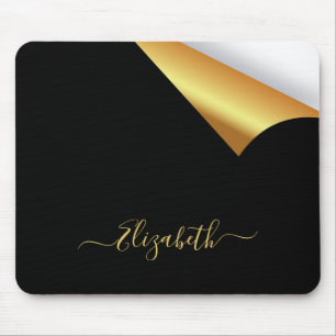 Schwarzes Gold reißen den modernen eleganten Namen Mousepad