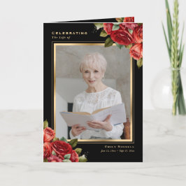Schwarzes Gold Rote Rosen Foto-Feier des Lebens Programm