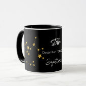 Schwarzes Gold Sagittarius Sternkonstellation Gebu Tasse (Vorderseite Links)