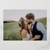 Schwarzes Gold Save the Date Fotolack Folieneinladung (Rückseite)