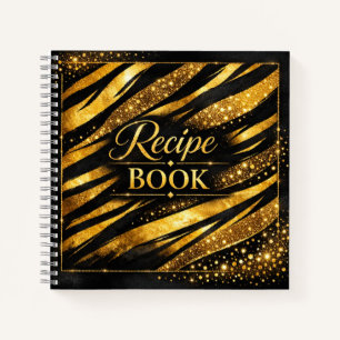 Schwarzes Gold Schrift Modern Elegant Luxuriöses R Notizblock