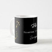 Schwarzes Gold Scorpio Sternkonstellation Geburtst Kaffeetasse (Vorderseite Links)