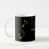 Schwarzes Gold Scorpio Sternkonstellation Geburtst Kaffeetasse (Links)